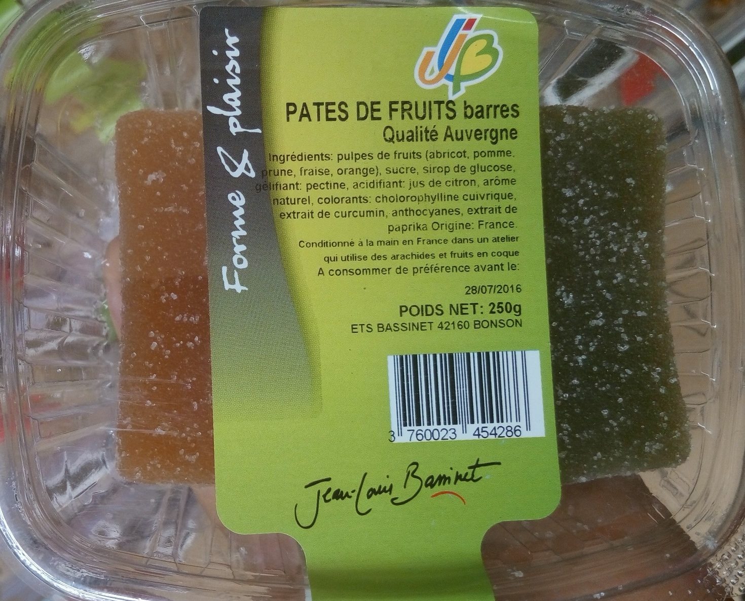 Pâtes de fruits barres qualité Auvergne - Product - fr