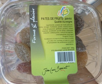 Pavés de Pâtes de Fruits Qualité Auvergne - Product - fr