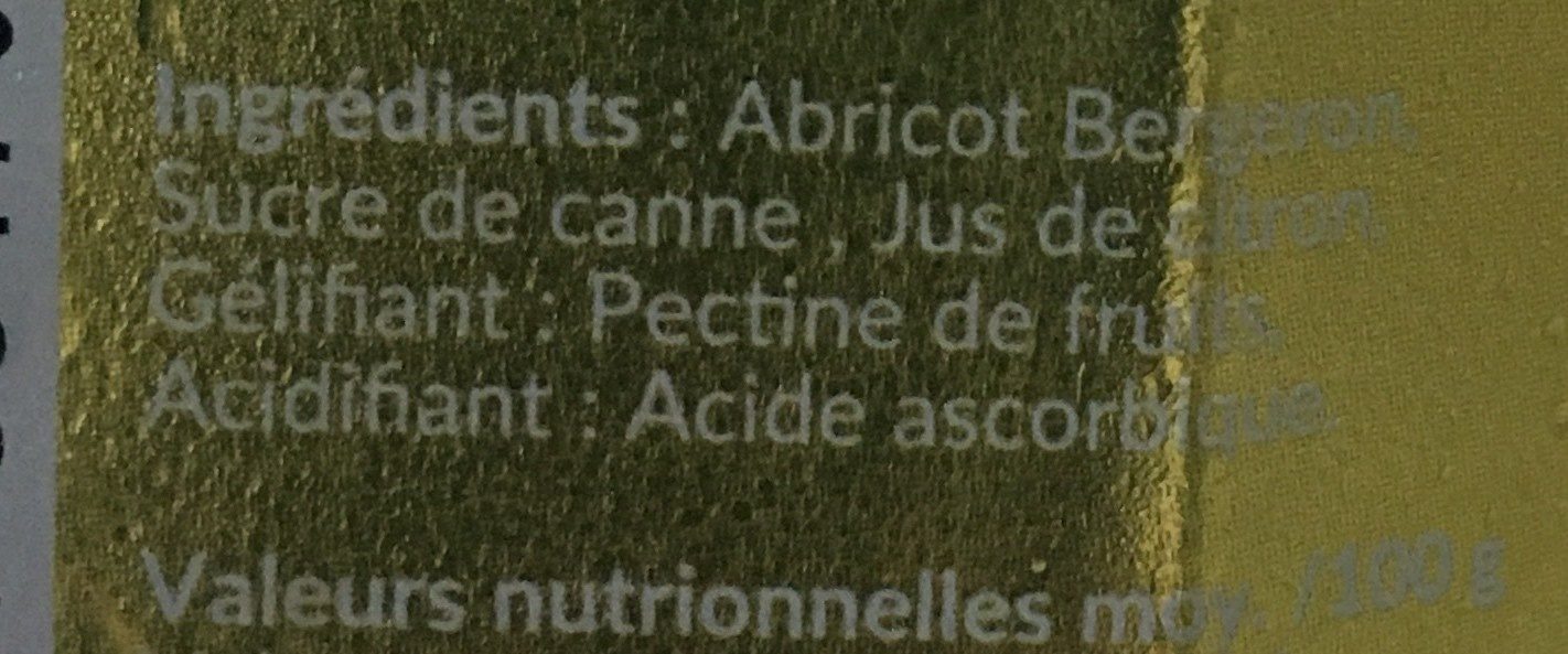 Confiture abricot - Ingredients - fr