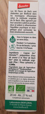 Fleur de bach pin sylvestre - Ingredients - fr