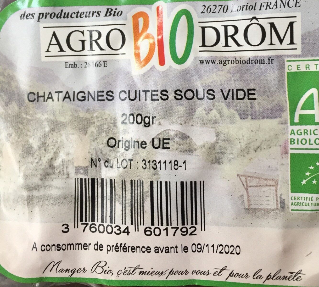 Chataignes cuites sous vide - Ingrediënten - fr