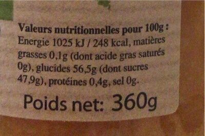 Confiture 3 Agrumes Extra - Nutrition facts - fr