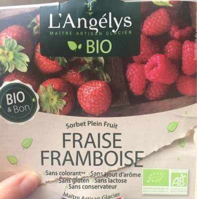 Sorbet Plein Fruit Fraise Framboise bio - Produit