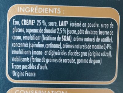 Crème glacée - Ingredients - fr