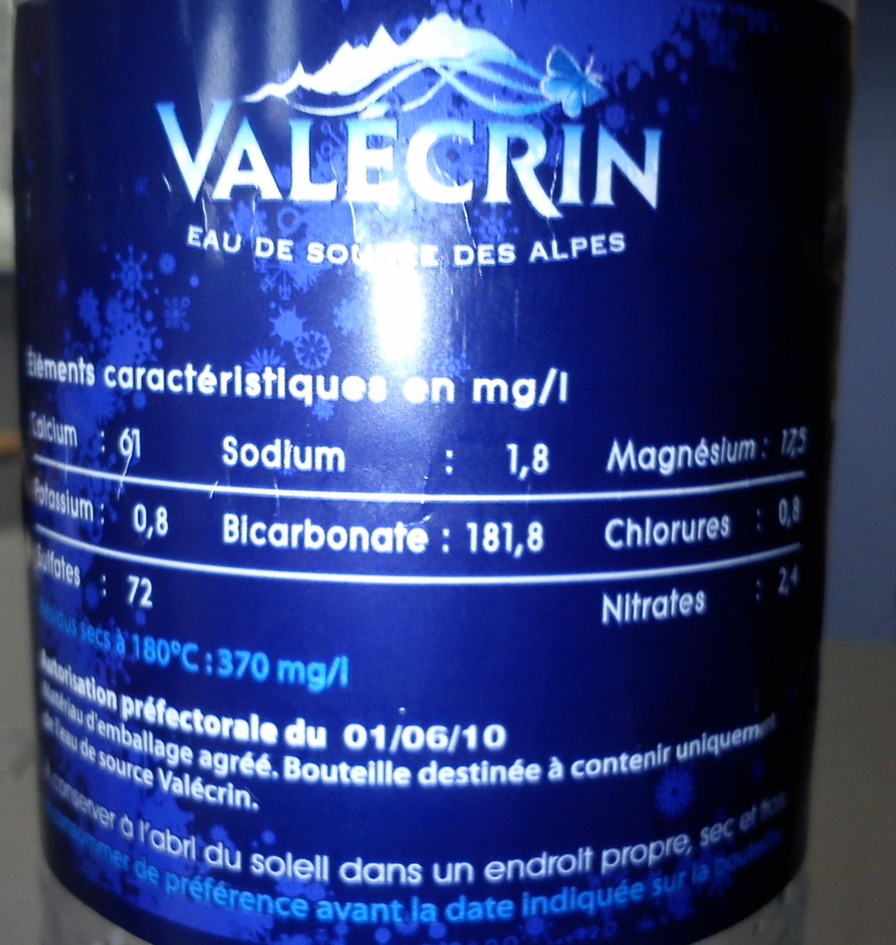 Valécrin - Ingredients - fr
