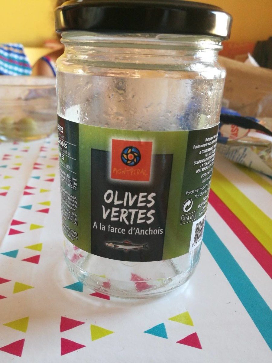 Olives vertes a la farce d'anchois - Produit