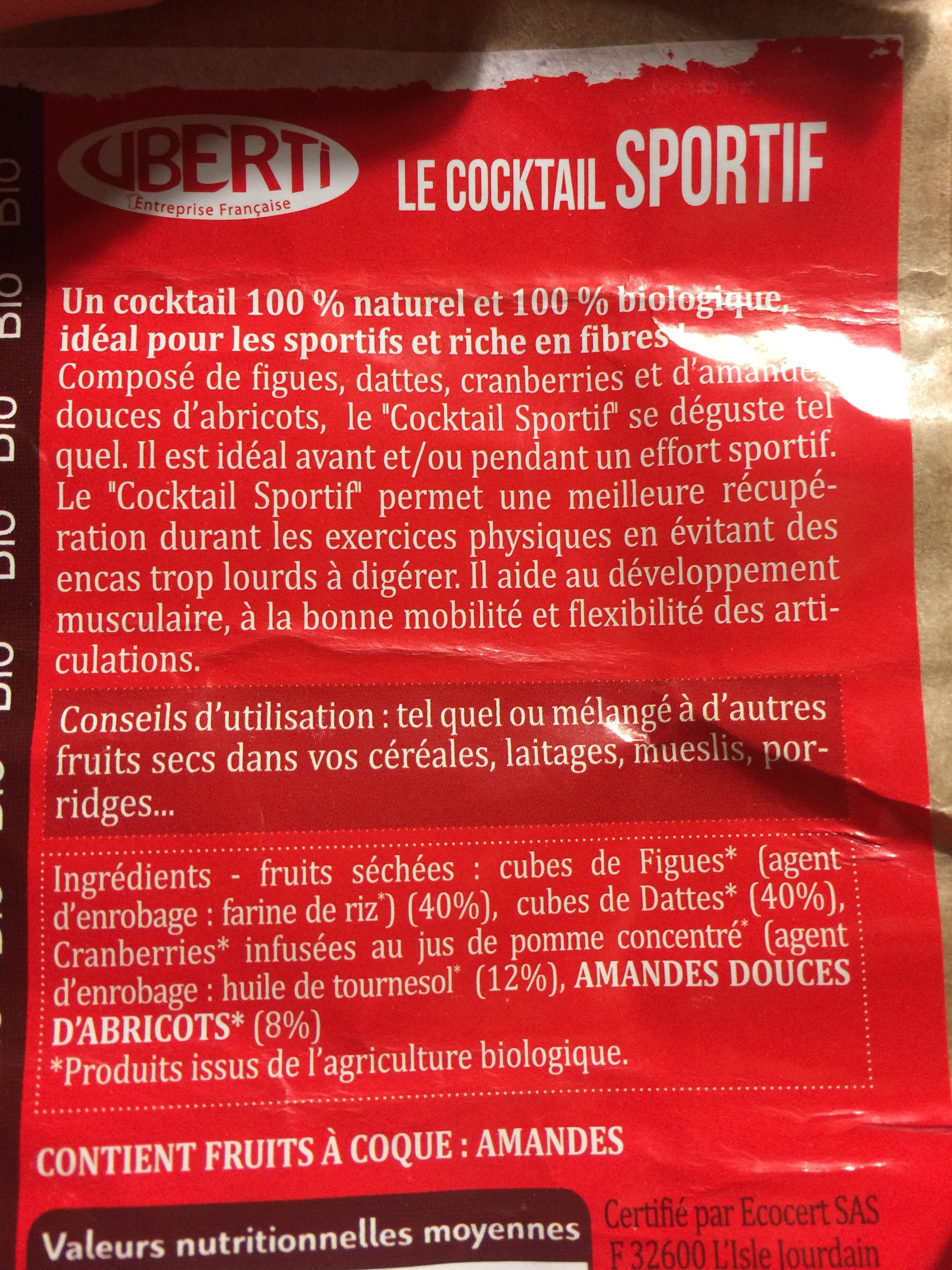 Cocktail sportif - Ingrediënten - fr