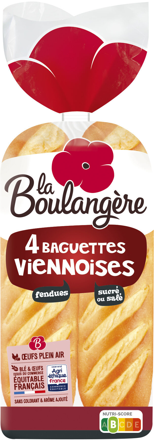 4 Baguettes viennoises 340g - Product - fr