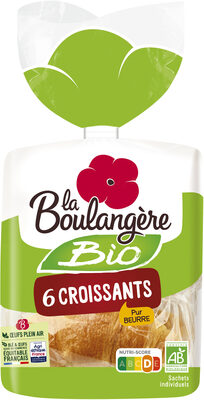 6 Croissants Bio pur beurre 240g - Produit