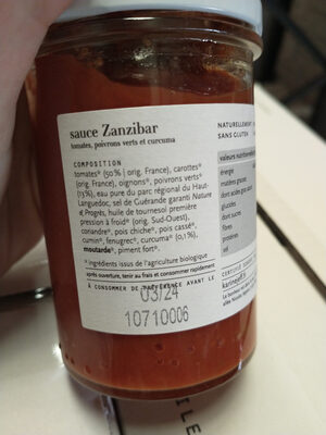 Sauce Zanzibar - Ingrédients