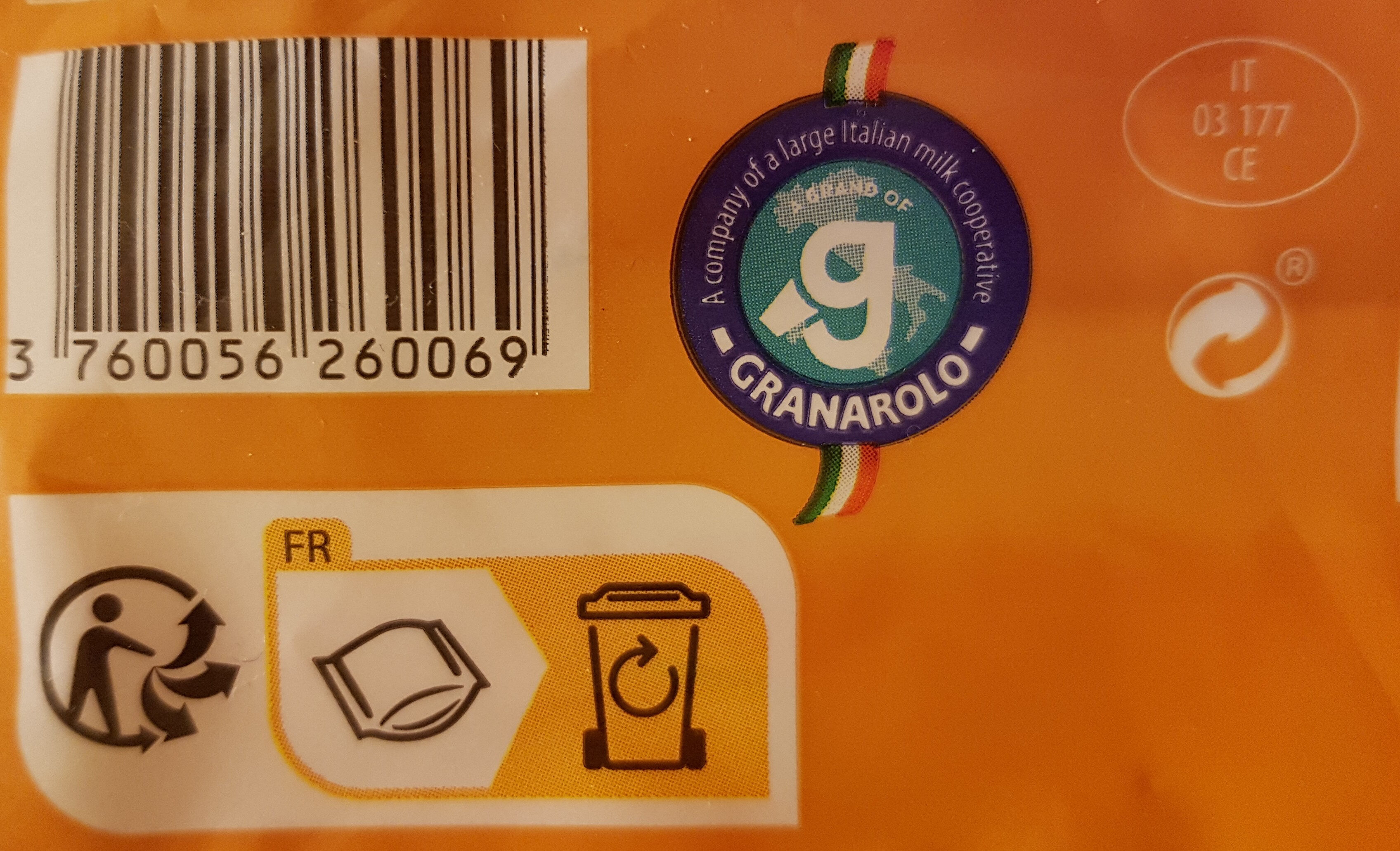 Grana Padano AOP - Instruction de recyclage et/ou informations d'emballage