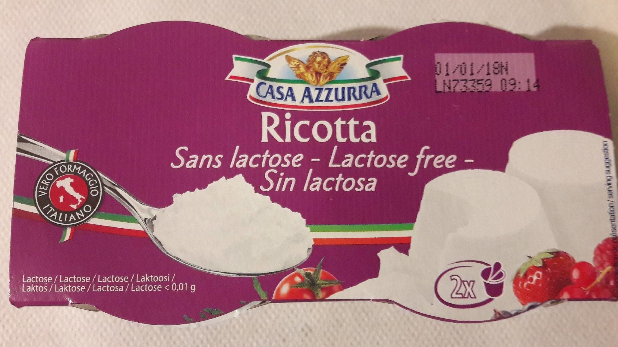 Ricotta sans lactose, fromage italien de lactosérum - Produit