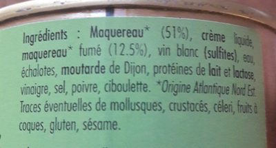 Rillettes de Maquereau - Ingredients - fr