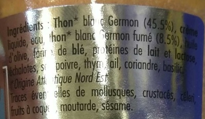 Rillettes de Thon Blanc Germon - Ingredients - fr