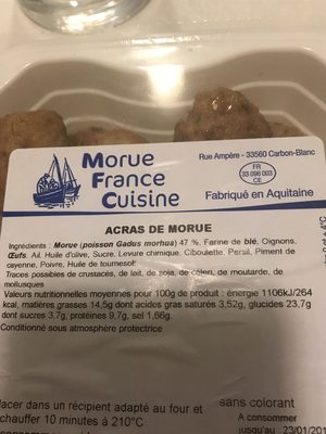 Acras de Morue - Ingredients - fr