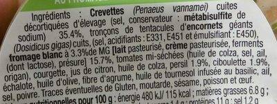 Émietté de Crevettes au Fromage Blanc & Fines Herbes - Ingredienser - fr