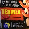 8 Brochettes de Crevettes Tex Mex - Product