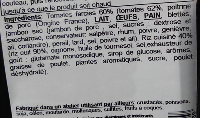 Tomates farcies - Ingredients - fr