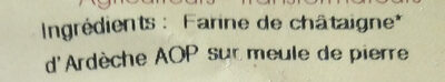 Farine de châtaigne - Ingrédients