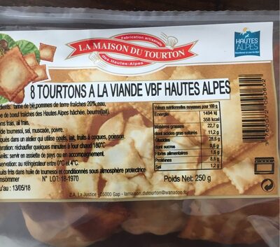Tourtons a la viande VBF Hautes Alpes - Product - fr
