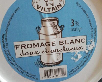 Fromage Blanc - Tableau nutritionnel