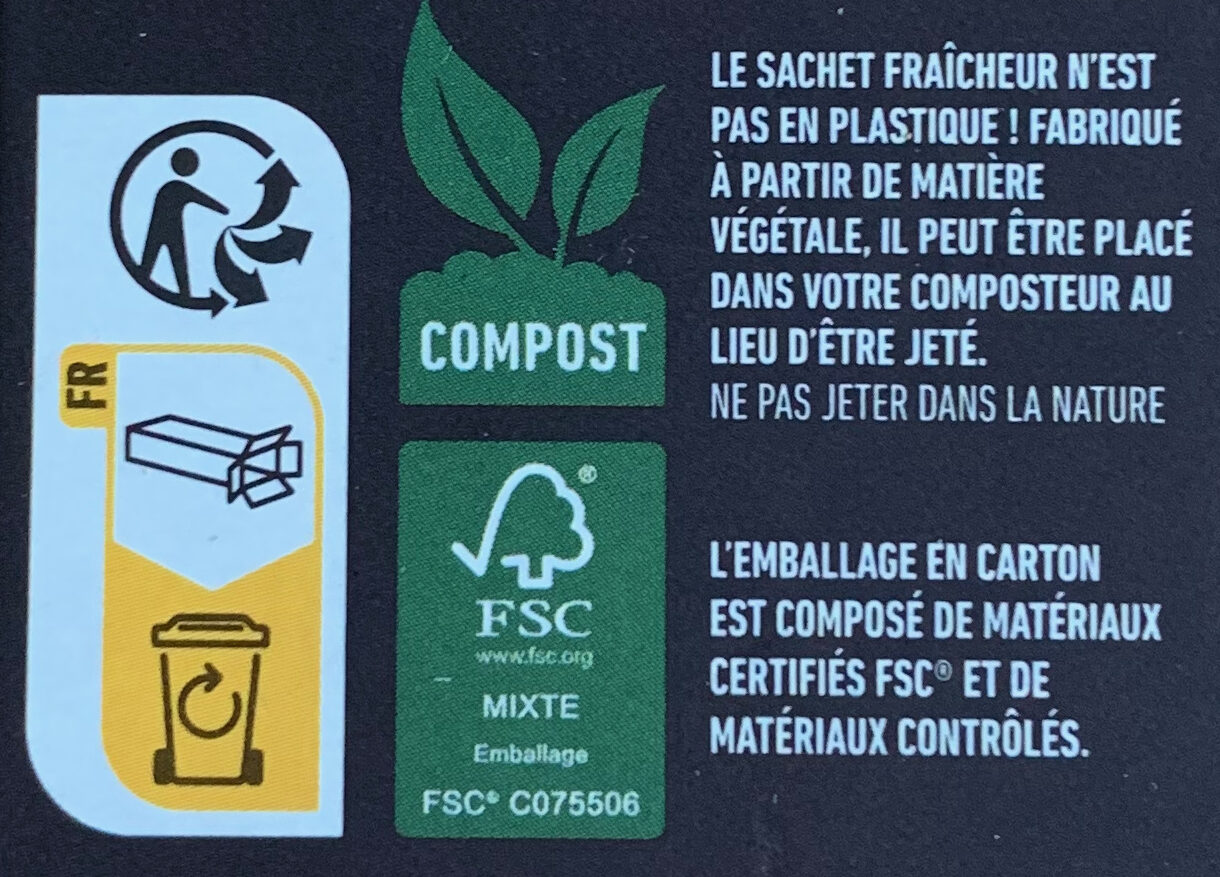 Bouchees Coco Choc Noir - Instruction de recyclage et/ou informations d'emballage