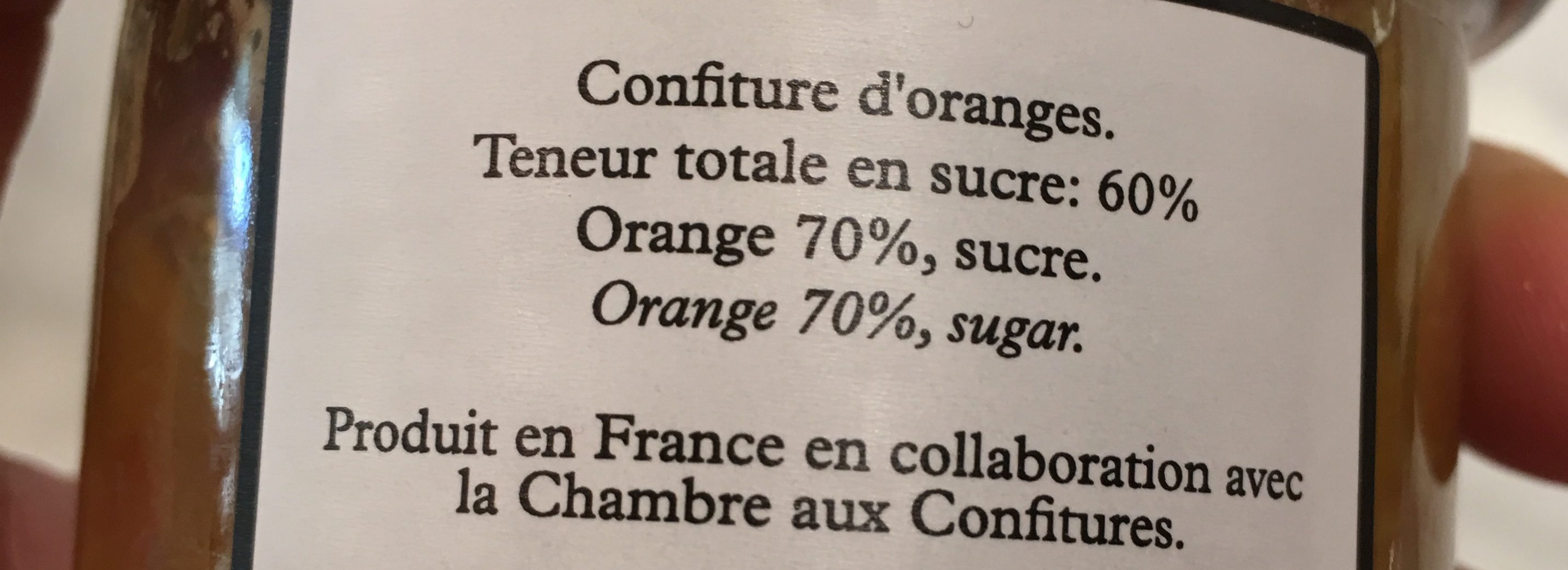 Confiture oranges - Ingredients - fr
