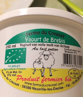 Yaourt de brebis - Ingredients - fr