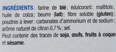 Biscuits craquants saveur citron - المكونات - fr