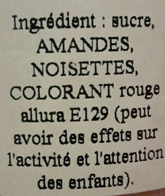 Poudre de praline - Ingredients - fr