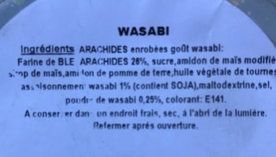 WASABI - APERO - Ingrediënten - fr