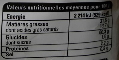Chips de Banane Plantain - Valori nutrizionali - fr