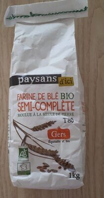Farine de blé bio semi-complète T80 - Product - fr