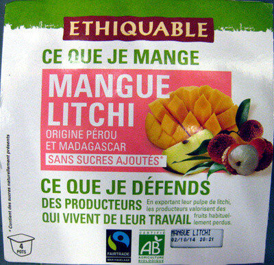 Mangue Litchi bio Ethiquable - Produit