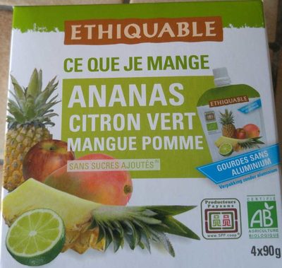 Compote Ananas Citron Vert Mangue Pomme - Product - fr