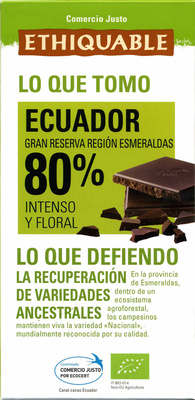 Chocolate Ecuador 80% – Ethiquable