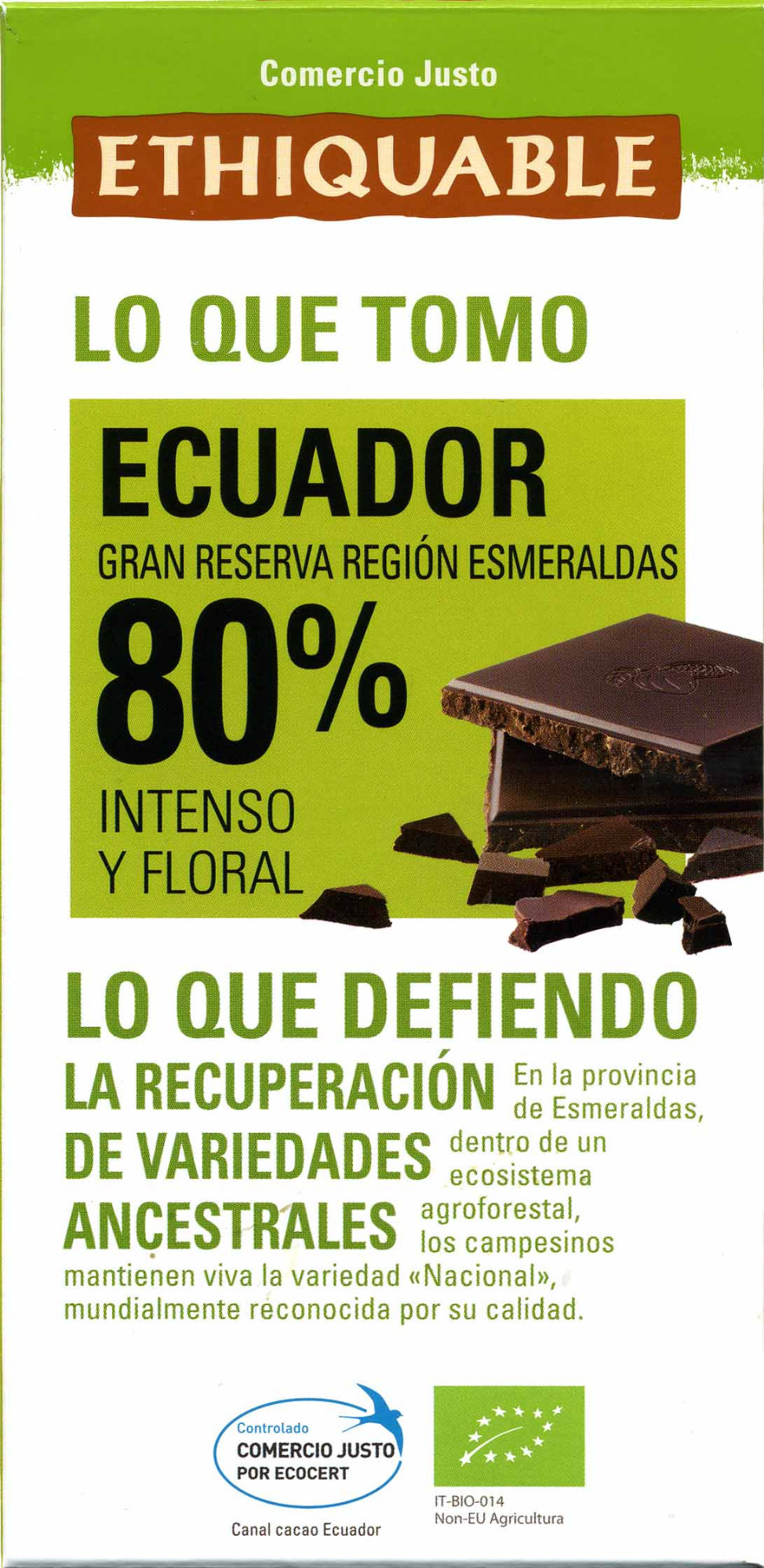 Chocolate Ecuador 80% - Product - es