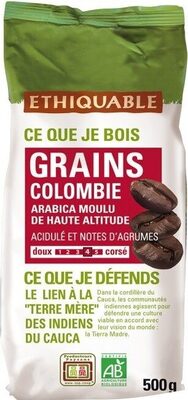 Café Colombie Grains Bio & équitable - 500 G - Product - fr