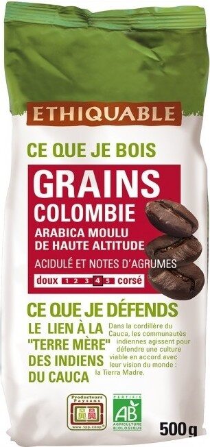 Café Colombie Grains Bio & équitable - 500 G - Product - fr