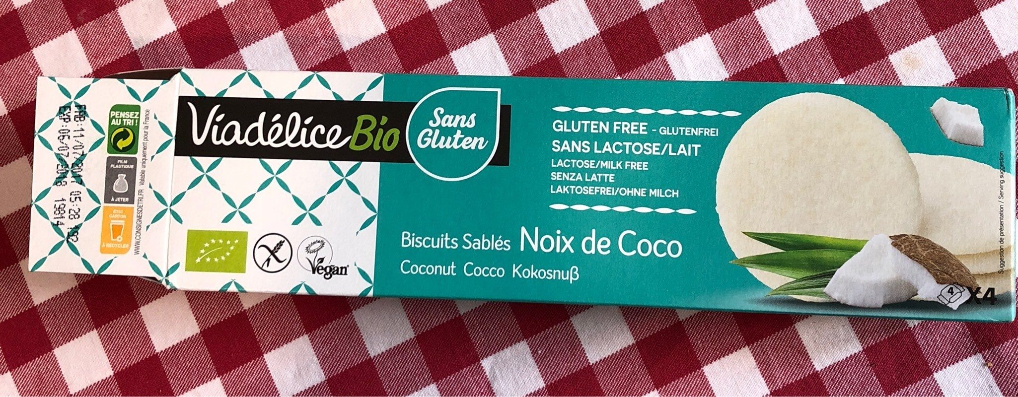 Sablés noix de coco bio VIADELICE - Product - fr
