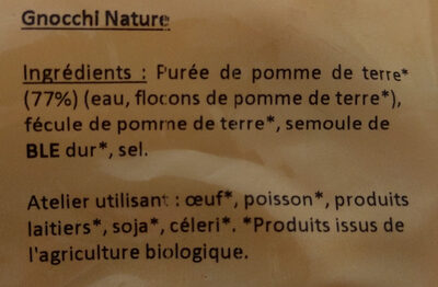 Gnocchi Nature - Ingrédients