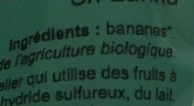 Bananes séchées entières - Ingredients - fr