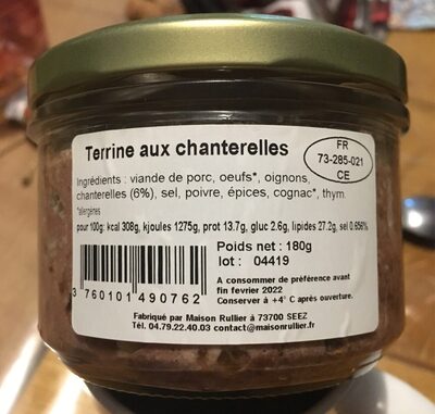 Terrines de Savoie Aux Chanterelles - Ingredients