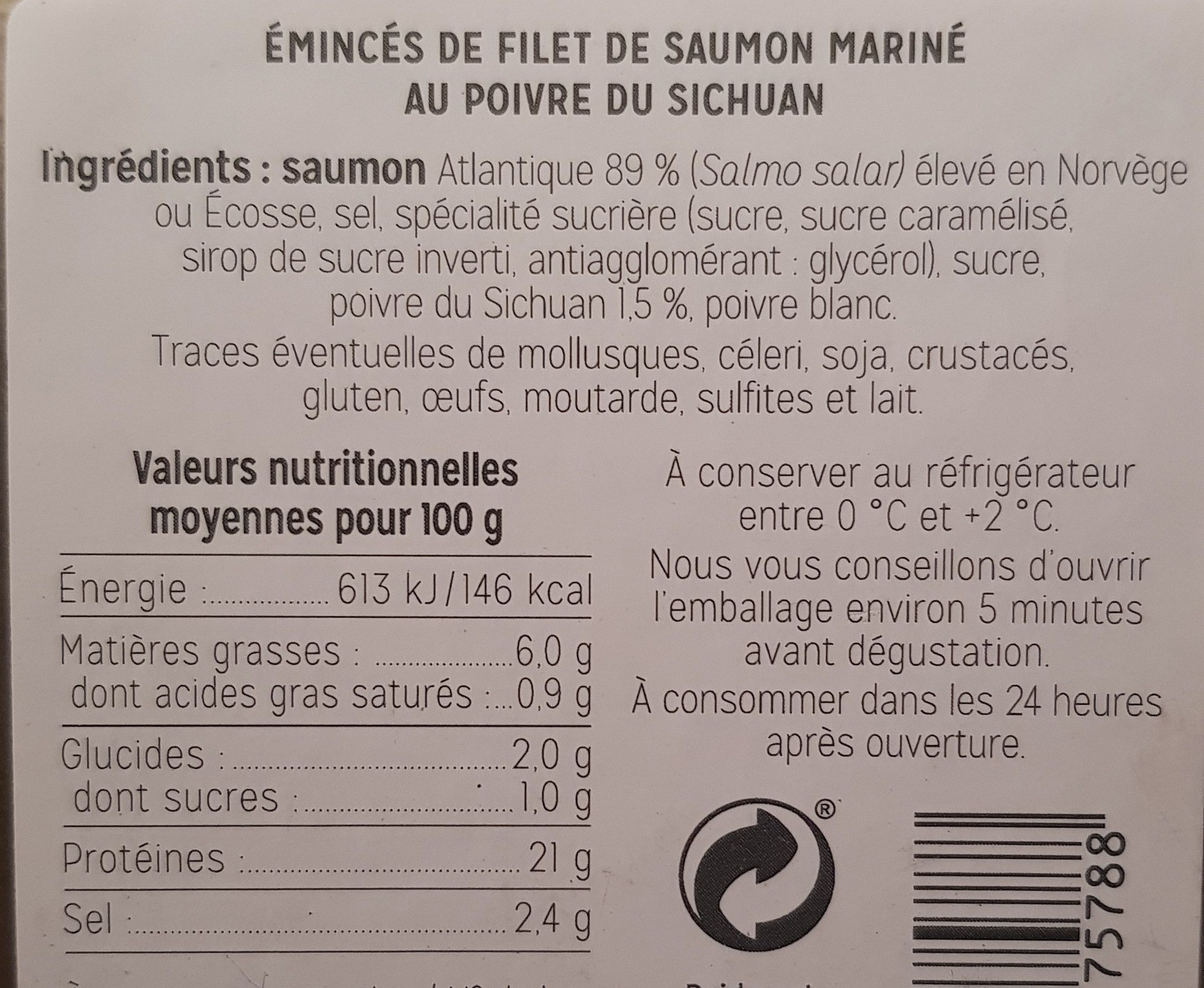 Emincés mariné au poivre du sichuan - Ingredienser - fr