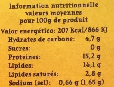 Moules à l'escabeche - Nutrition facts - fr