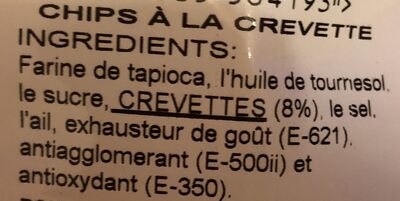 Chips de Crevette - Ingredienti - fr