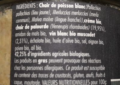 Rillettes de Palourdes au Muscadet - Ingredientes - fr