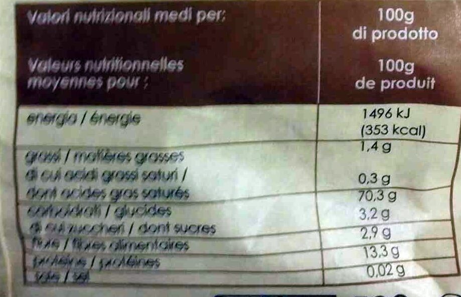 Rigatoni Napoletani - Nutrition facts - fr