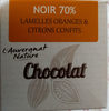 Chocolat Noir 70% Lamelles oranges et citrons confits - Product