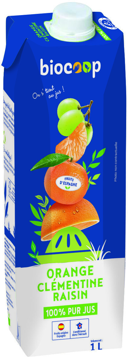 Jus orange clémentine raisin - Product - fr